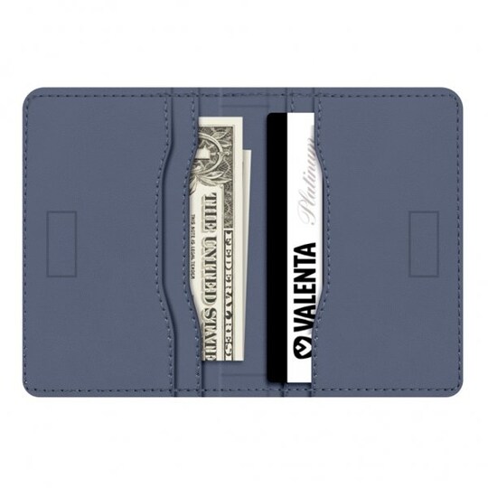 Korttipidike Card Wallet Snap Leather Sininen
