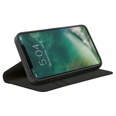 XQISIT iPhone 13 Kotelo Eco Wallet Selection Musta