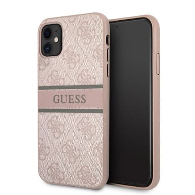 Guess iPhone 11 Kuori Printed Stripe Vaaleanpunainen