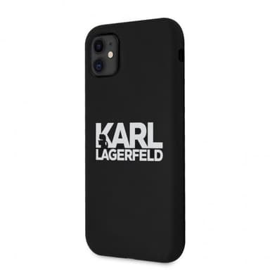 Karl Lagerfeld iPhone 11 Kuori Stack Logo Valkoinen Musta