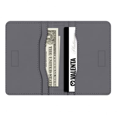 Korttipidike Card Wallet Snap Leather Harmaa