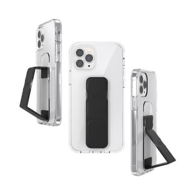 iPhone 12/iPhone 12 Pro Kuori GripCase Clear Musta