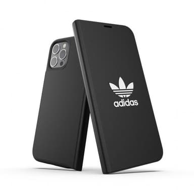 Adidas iPhone 12 Pro Max Kotelo Booklet Case Basic Musta