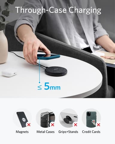 Anker PowerWave II Pad 15W EU langaton laturi (musta/harmaa)