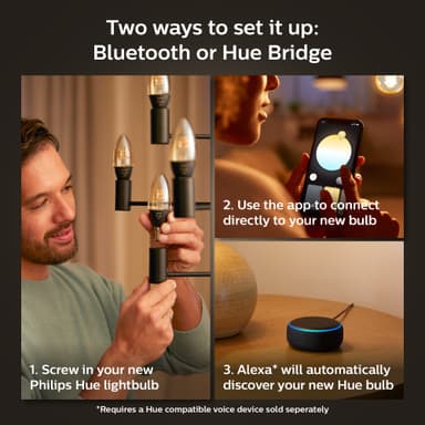 Philips Hue W 4,5W Fil kynttilälamppu