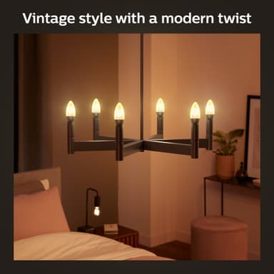 Philips Hue W 4,5W Fil kynttilälamppu