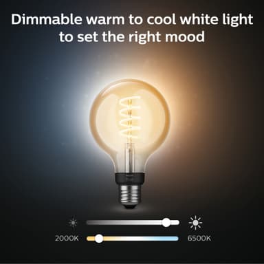 Philips Hue WA 7W Fil G93 lamppu E27