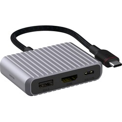 Unisynk 3 Port USB-C hubi (harmaa)