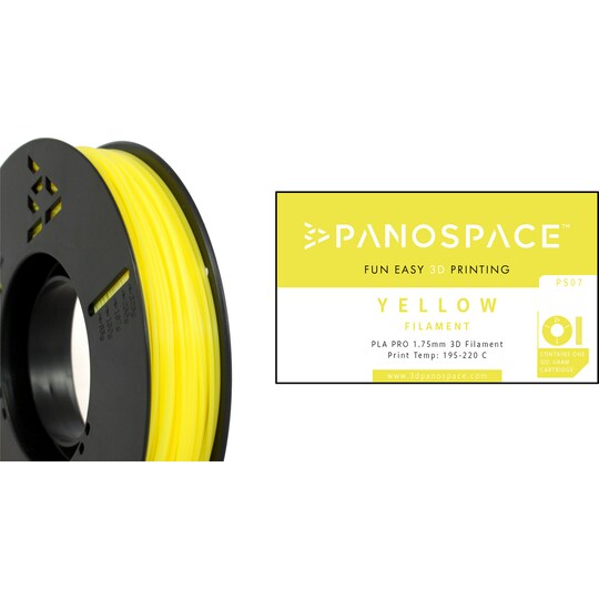 Panospace filamentti 3D-tulostimelle (keltainen)