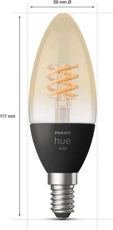 Philips Hue W 4,5W Fil kynttilälamppu