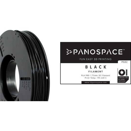 Panospace filamentti 3D-tulostimelle (musta)