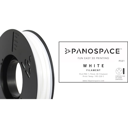 Panospace filamentti 3D-tulostimelle (valkoinen)
