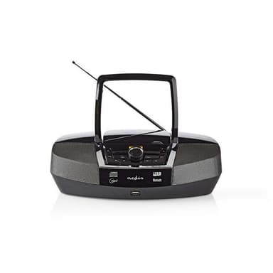 Boombox-soitin | 12 W | Bluetooth® | CD-Soitin/FM-Radio/USB/Aux | Musta