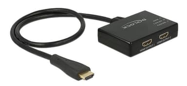 Delock HDMI-jakaja 1 x HDMI-tulo> 2 x HDMI-lähtö 4K