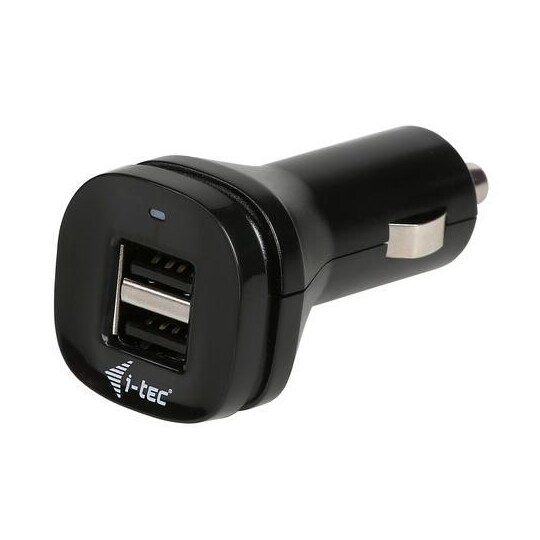 i-tec CHARGER-CAR2A1, Auto, Tupakansytytin, 5 V, Musta