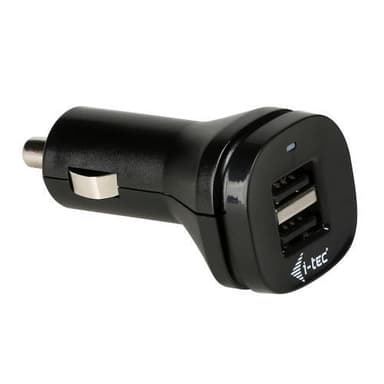 i-tec CHARGER-CAR2A1, Auto, Tupakansytytin, 5 V, Musta