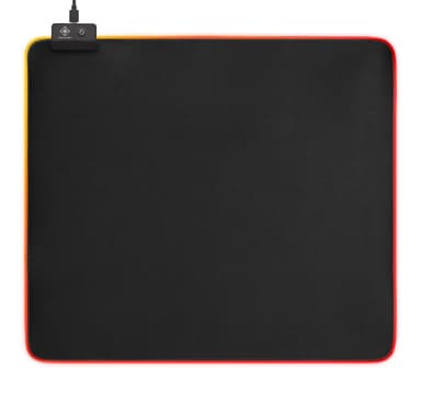 DELTACO GAMING RGB -hiirimatto, 450x400x4mm, 13 LED -tilaa, musta