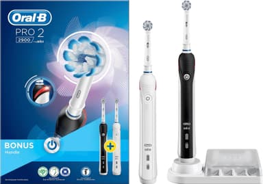 Oral-B Pro 2 sähköhammasharja tuplapakkaus PRO 2900 (musta/valkoinen)