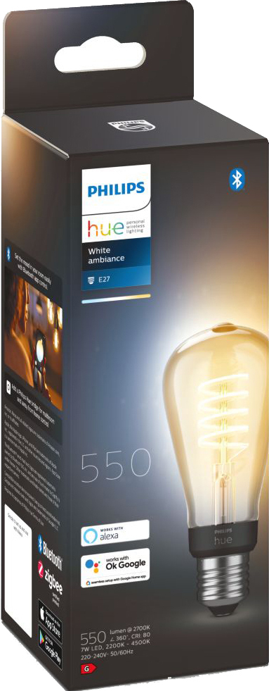 Philips Hue WA 7W Fil ST64 lamppu E27