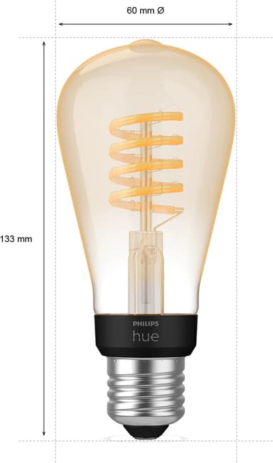 Philips Hue WA 7W Fil ST64 lamppu E27