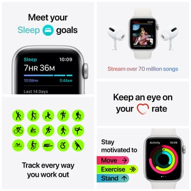 Apple Watch SE 40mm GPS+Cellular (tähtiharmaa/harmaa sport loop)