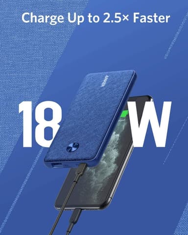 Anker PowerCore III sense 10 000 mAh varavirtalähde (sininen)