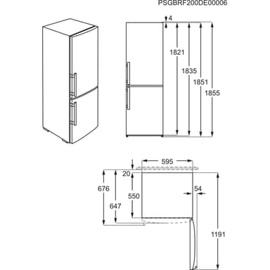 Electrolux 600 Pro jääkaappipakastin LNT5NF33W3 (valkoinen)