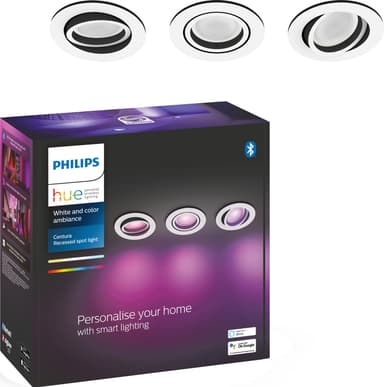 Philips Hue Centura upotettu spottivalo 3x5,7W (valkoinen)