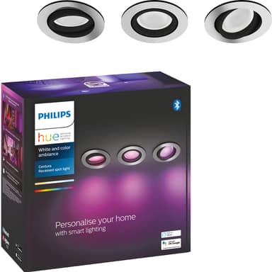 Philips Hue Centura upotettu spottivalo 3x5,7W (alumiini)