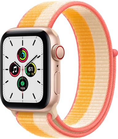 Apple Watch SE 40 mm LTE (kultainen alum./valk. Sport Loop ranneke)