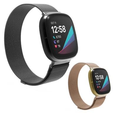 SKALO Milanese Loop to Fitbit Versa 3 - Ruusukulta