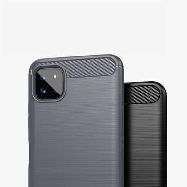 SKALO Samsung A22 5G Armor Carbon Iskunkestävä TPU suojakuori - Harmaa