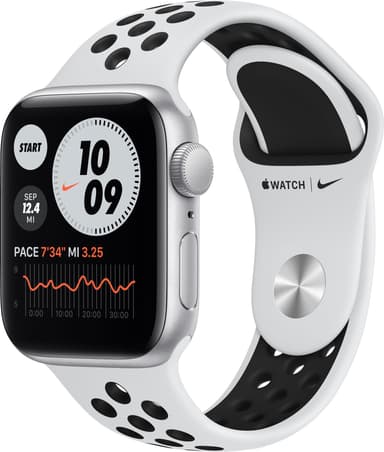 Apple Watch Nike SE 40 mm GPS (hop. alum./platinamusta sport-ranneke)
