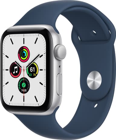 Apple Watch SE 44 mm GPS (hop. alum./syvänsininen sport-ranneke)