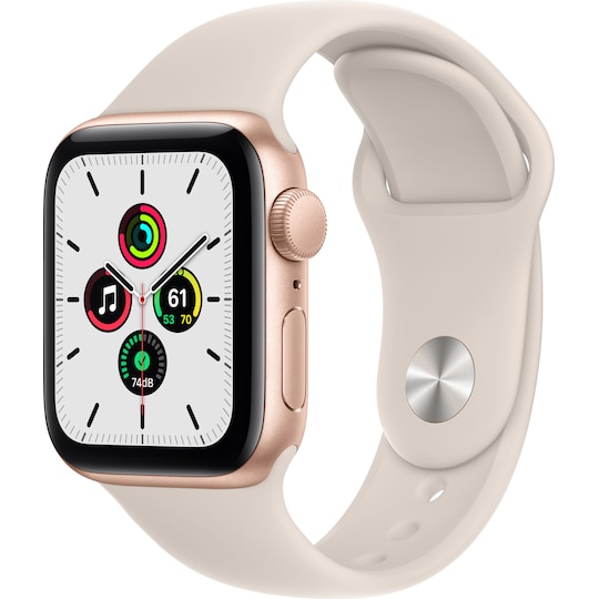 Apple Watch SE 40 mm GPS (kultainen alu./tähtivalkea sport-ranneke)