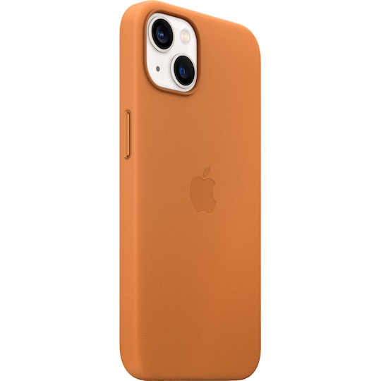 iPhone 13 nahkainen suojakuori MagSafella (kullanruskea)