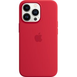 iPhone 13 Pro silikonikuori MagSafella (punainen)