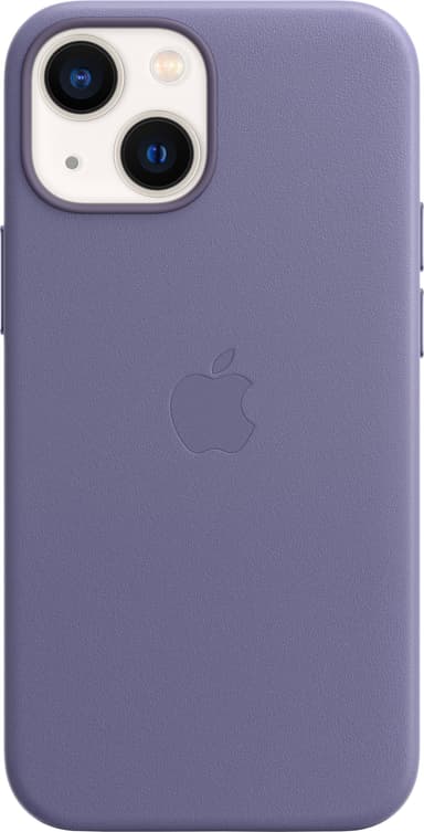 iPhone 13 mini nahkainen suojakuori MagSafella (syreeninlila)
