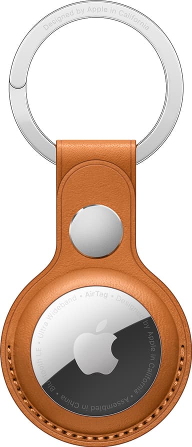 AirTag nahkainen avaimenperä (kullanruskea)