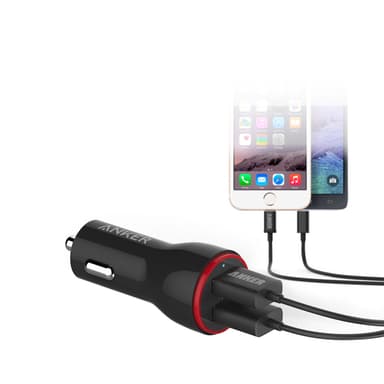 Anker PowerDrive 2 24W Dual USB autolaturi (musta)