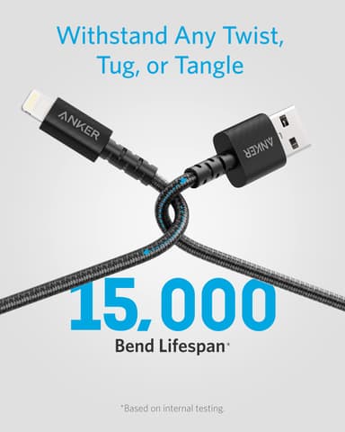 Anker PowerLine Select+ USB-A – LTG kaapeli 1,8 m (musta)
