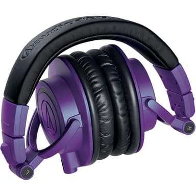 Audio Technican langalliset kuulokkeet ATH-M50xPB Korvan päällä, 3,5 mm: n TRS-pistoke ja 1/4-tuumainen ruuvisovitin, violetti/musta