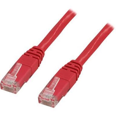 DELTACO UTP Cat6 -kaapeli, LSZH, ristikytketty 1 m, punainen