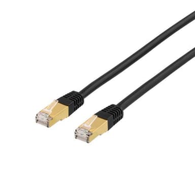 DELTACO S / FTP Cat7 -kaapeli 15 m LSZH (halogeeniton), musta