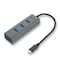 i-tec Metal C31HUBMETAL403, USB 3.2 Gen 1 (3.1 Gen 1) Type-C, USB 3.2 Gen 1 (3.1 Gen 1) Type-A, 5000 Mbit/s, Harmaa, Android, Kromi, 96 mm