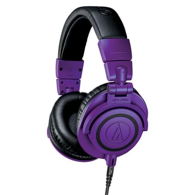 Audio Technican langalliset kuulokkeet ATH-M50xPB Korvan päällä, 3,5 mm: n TRS-pistoke ja 1/4-tuumainen ruuvisovitin, violetti/musta