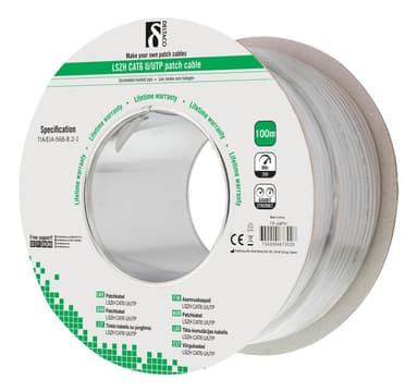 DELTACO UTP -kaapeli, LSZH, Cat6, 100 m