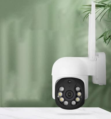 Valvontakamera PTZ Wifi -ulkokamera valkoinen