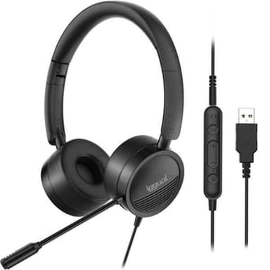Kuulokkeet mikrofonilla iggual Dual Tech Musta