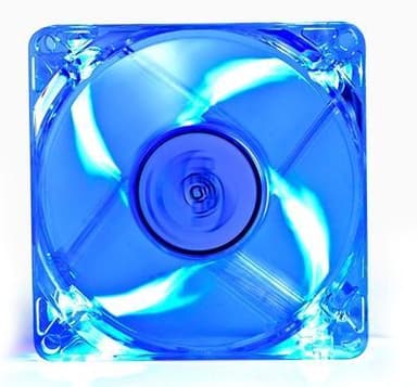 deepcool Xfan 80 mm, läpinäkyvä runko, sininen LED, 3Pin/2pin kotelon tuuletin